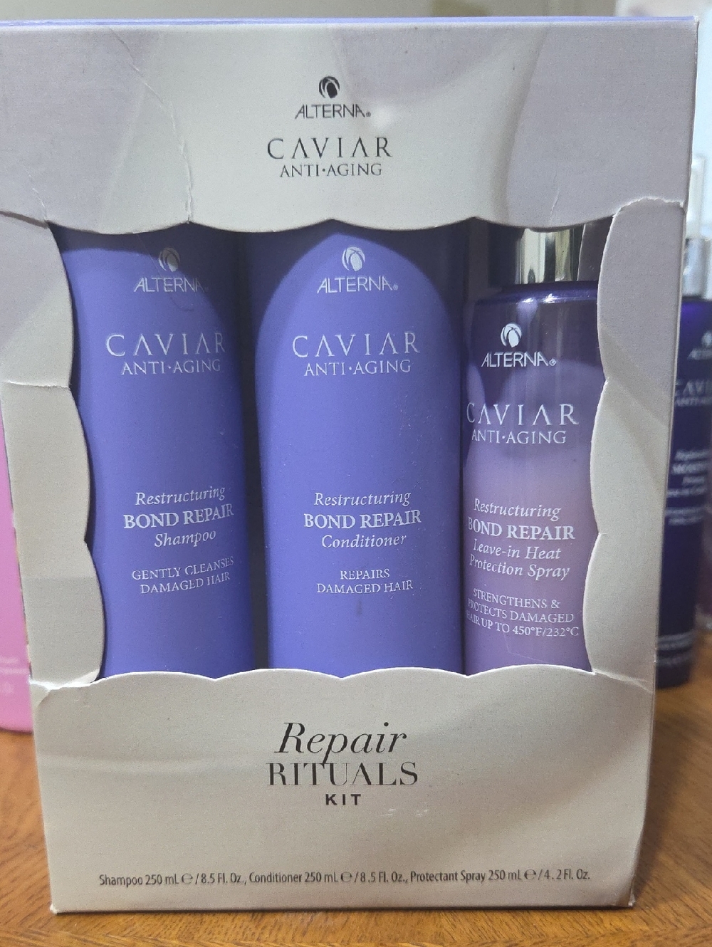Caviar Anti-Aging Restructuring Bond Repair Kit - Purple